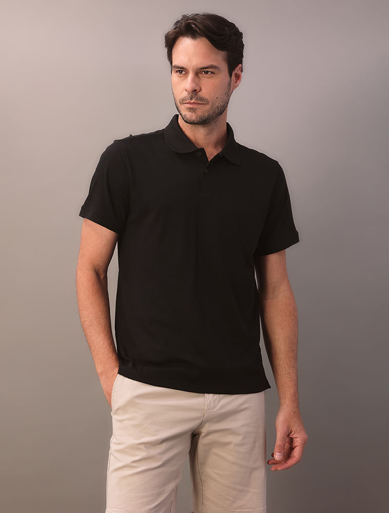 Polo Masculina Liquid Touch Calvin Klein - Preto