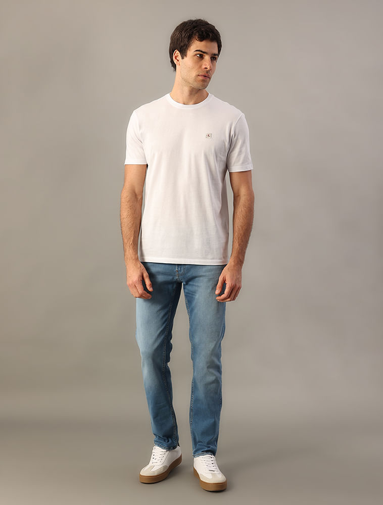 Camiseta Manga Curta Calvin Klein Jeans Masculino Patch - Branco