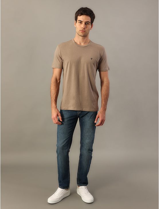 Camiseta Manga Curta Calvin Klein Jeans Masculino Omega - Caqui Medio Camiseta Manga Curta Calvin Klein Jeans Masculino Omega Caqui Medio m