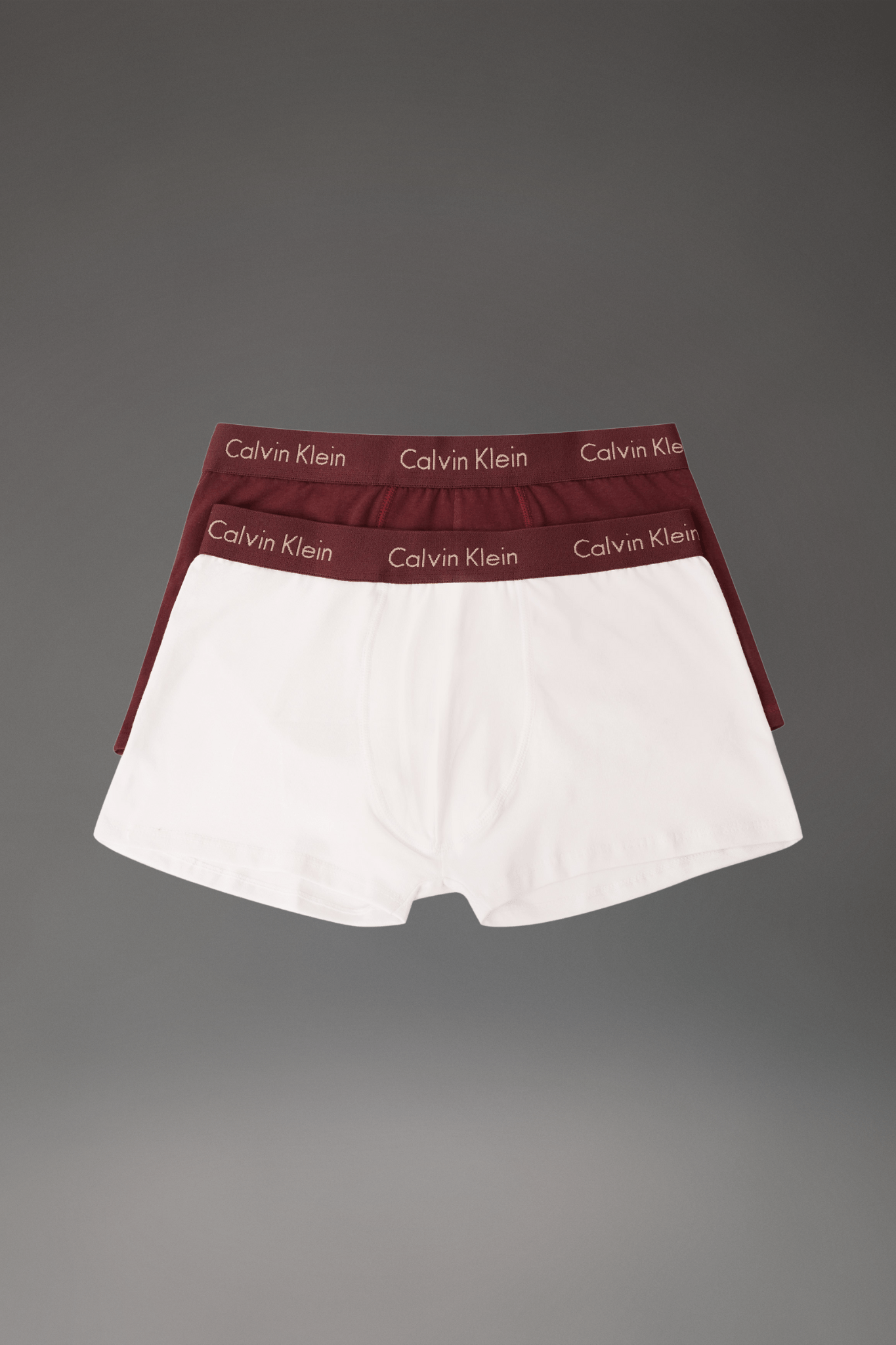 Kit 2 Cuecas Menino Trunk Classic Calvin Klein Underwear - Bordo/Caqui