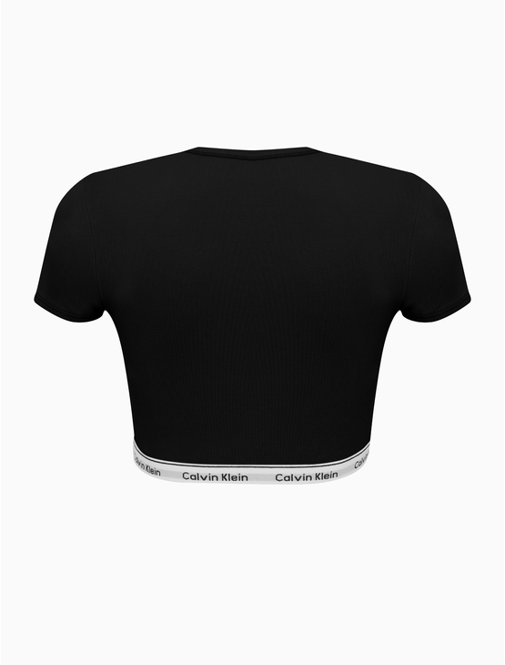 Top Menina Manga Curta Cotton Calvin Klein Underwear - Branco Top Menina Manga Curta Cotton Calvin Klein Underwear Branco 8/10
