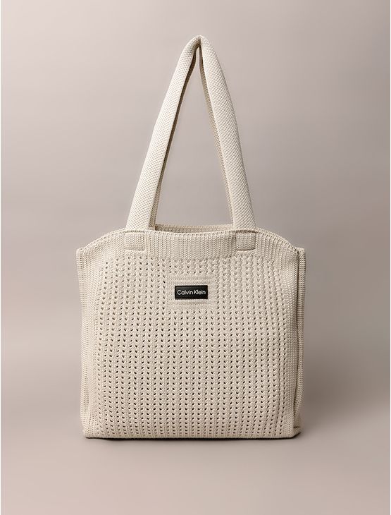 Shopping Bag Calvin Klein Jeans Feminino Knitting - Caqui Claro Shopping Bag Calvin Klein Jeans Feminino Knitting Caqui Claro u