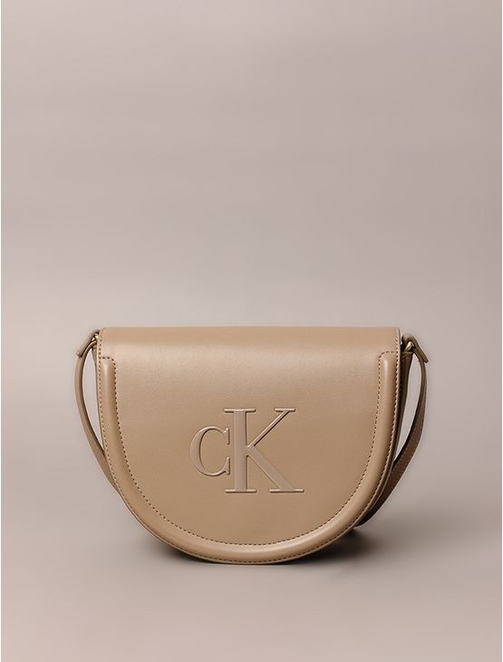 Bolsa Calvin Klein Jeans Feminina Crossbody Logo Reissue - Havana Bolsa Calvin Klein Jeans Feminina Crossbody Logo Reissue Havana u