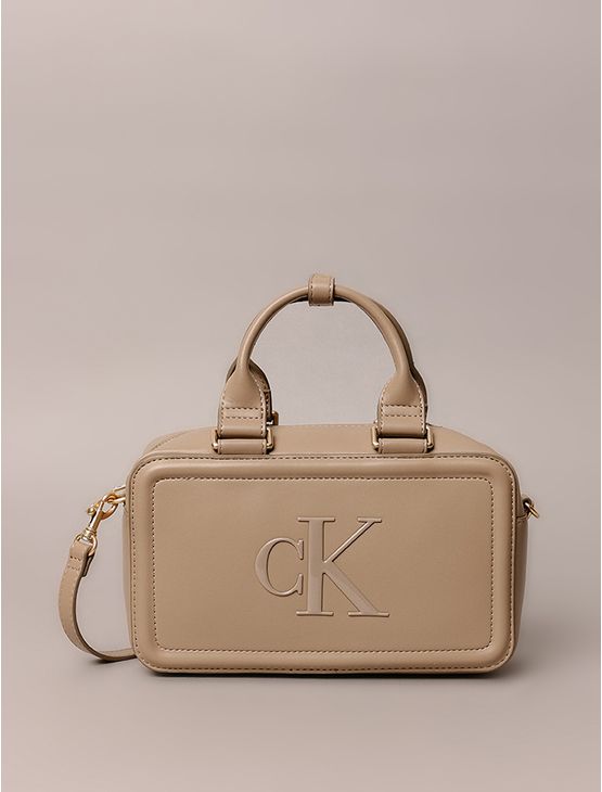 Bolsa Calvin Klein Jeans Feminino Tote Mini Logo Reissue Brilhan - Havana Bolsa Calvin Klein Jeans Feminino Tote Mini Logo Reissue Brilhan Havana u
