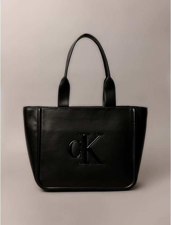 Bolsa Calvin Klein Jeans Feminina Tote Logo Reissue - Preto Bolsa Calvin Klein Jeans Feminina Tote Logo Reissue Preto u