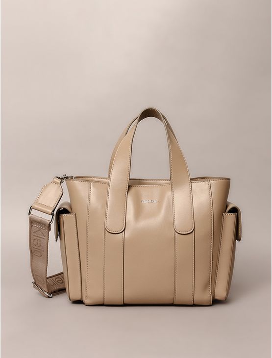Bolsa Calvin Klein Feminina Com Bolsos Laterais - Havana Bolsa Calvin Klein Feminina Com Bolsos Laterais Havana u