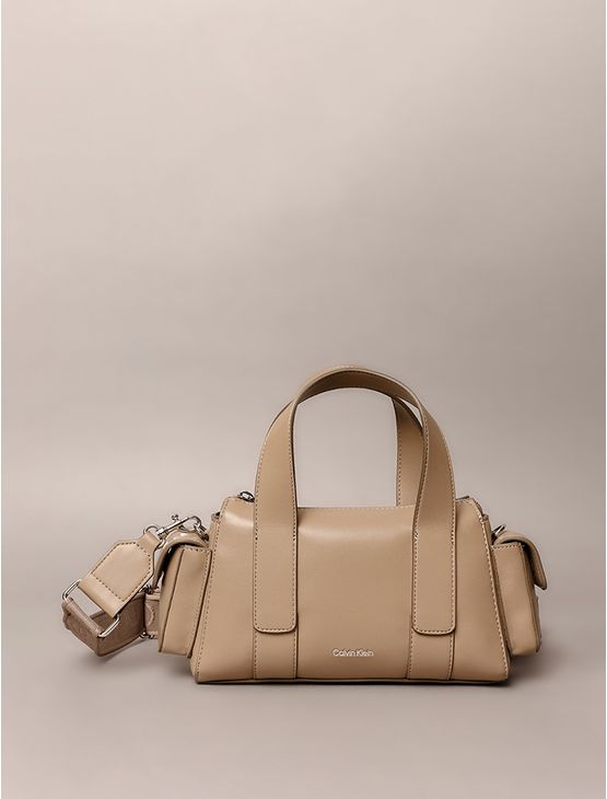 Bolsa Calvin Klein Feminina Pocket Com Bolsos Laterais - Havana Bolsa Calvin Klein Feminina Pocket Com Bolsos Laterais Havana u