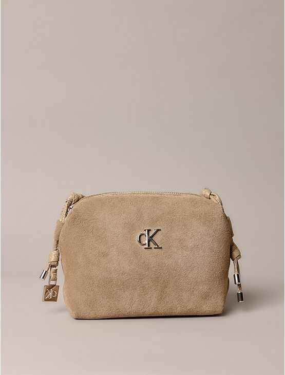 Bolsa Camera Bag Calvin Klein Jeans Feminino Camurça - Caqui Medio Bolsa Camera Bag Calvin Klein Jeans Feminino Camurça Caqui Medio u