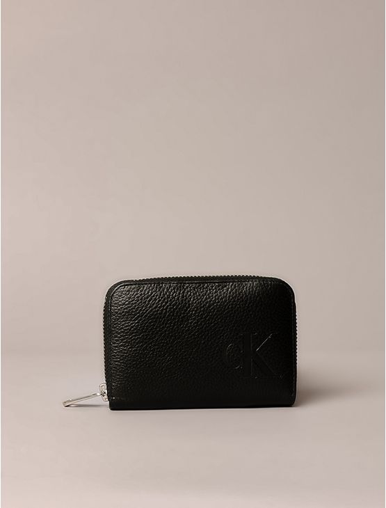Carteira Pequena Calvin Klein Jeans Feminino Queima Ck - Preto Carteira Pequena Calvin Klein Jeans Feminino Queima Ck Preto u