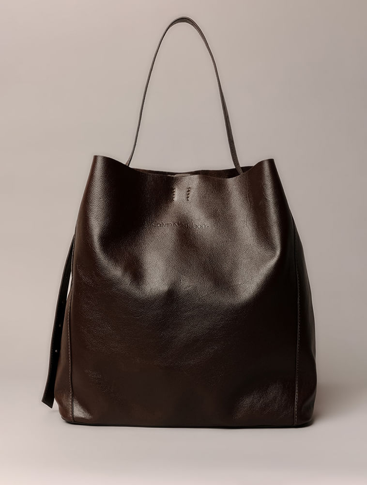 Bolsa Grande Calvin Klein Jeans Feminino Soft - Marrom