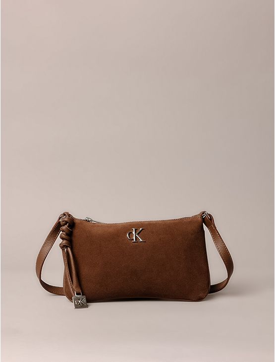 Bolsa Pequena Calvin Klein Jeans Feminino Camurça - Marrom Bolsa Pequena Calvin Klein Jeans Feminino Camurça Marrom u