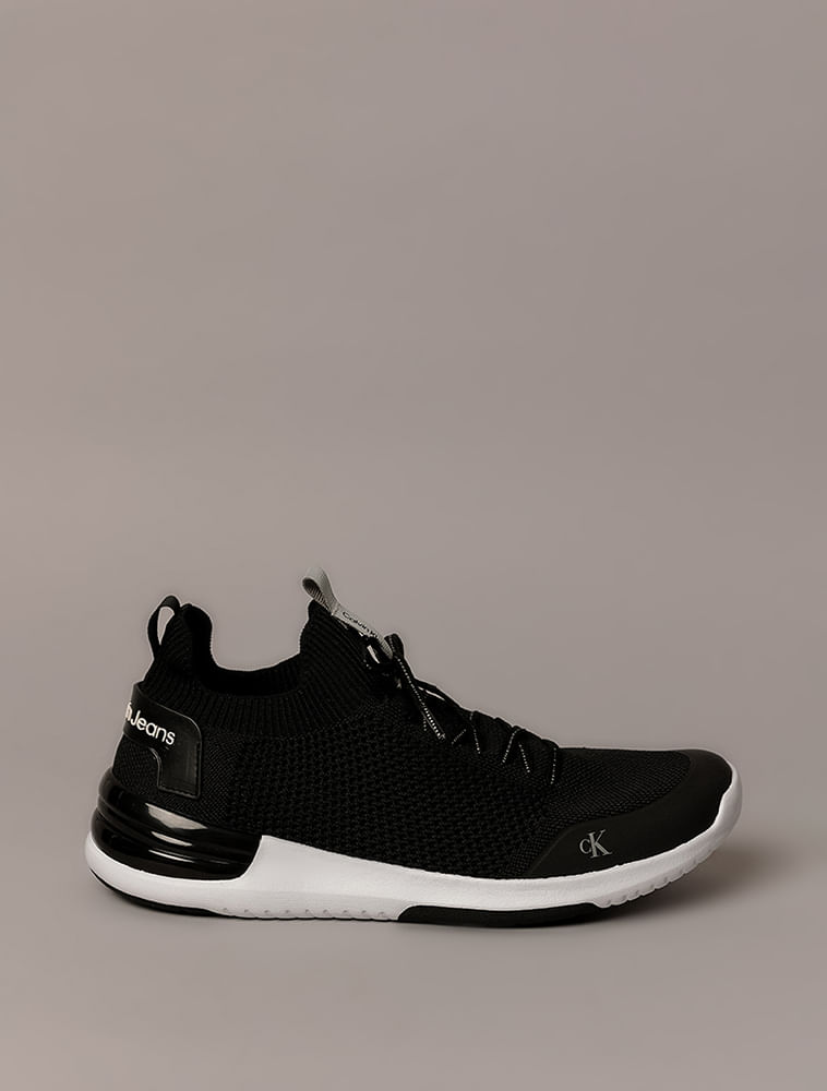 Tênis Masculino Baixo Air Knitt Calvin Klein Jeans - Preto
