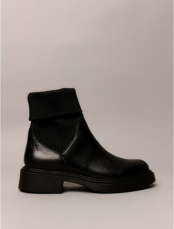 Bota Calvin Klein Jeans Feminino Cano Meia Knitting - Preto Bota Calvin Klein Jeans Feminino Cano Meia Knitting Preto 39