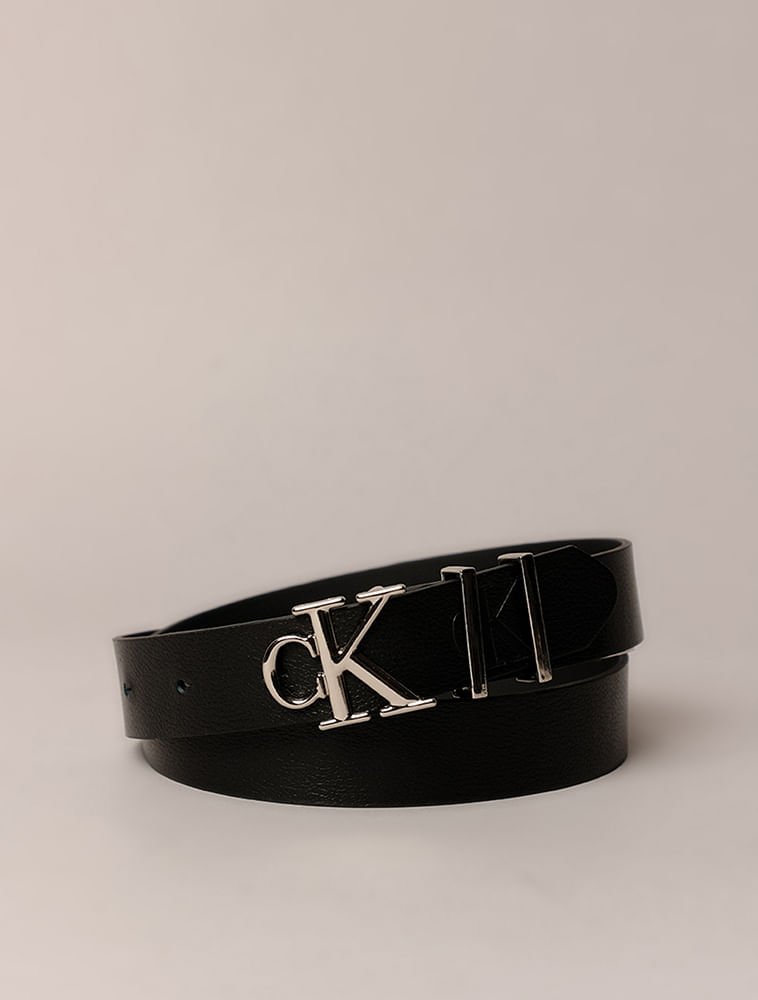 Cinto Calvin Klein Jeans Fivela Ck - Preto