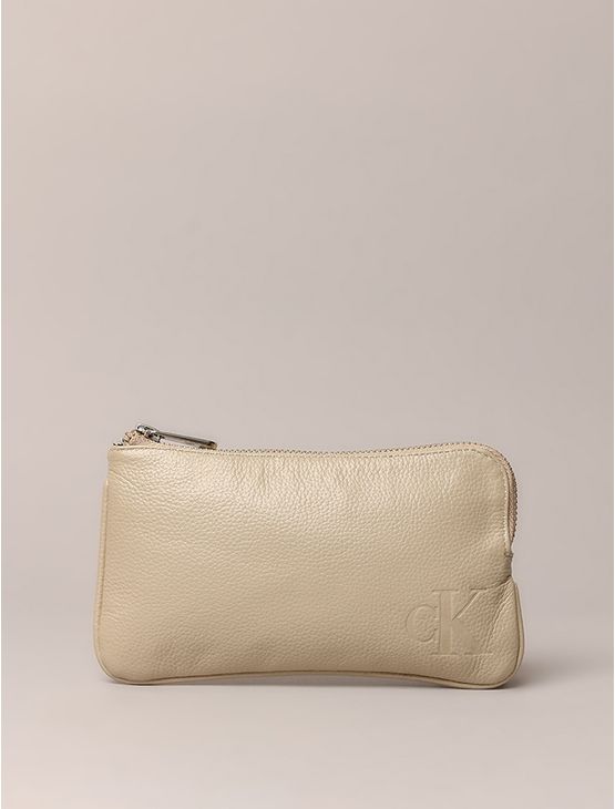 Necessaire Calvin Klein Jeans Feminino Queima Ck - Caqui Claro Necessaire Calvin Klein Jeans Feminino Queima Ck Caqui Claro u