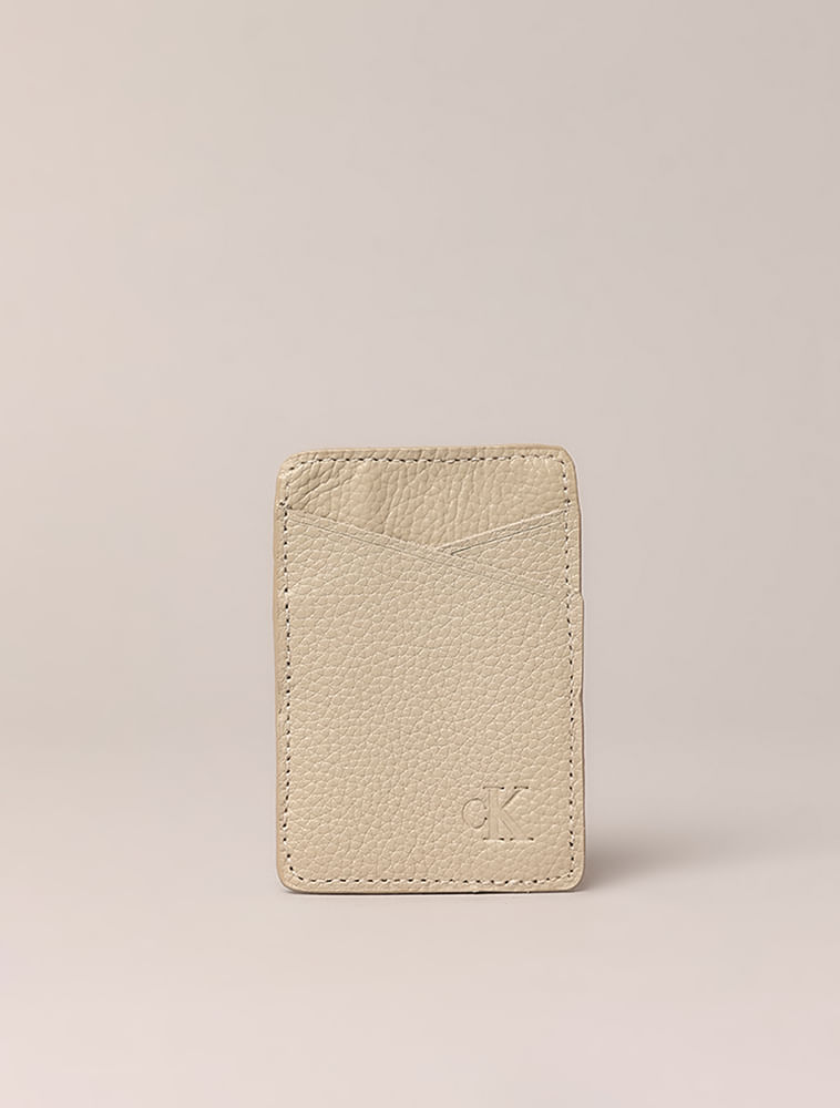 Porta Cartão Calvin Klein Jeans Feminino Case Card - Caqui Claro