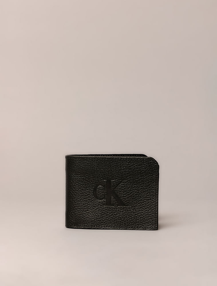 Carteira Calvin Klein Jeans Queima Ck - Preto