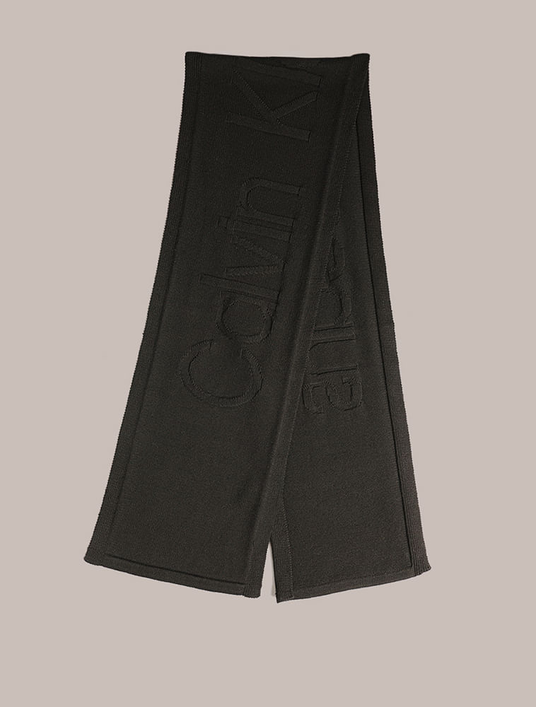 Cachecol Calvin Klein Jeans Masculino Logo - Preto