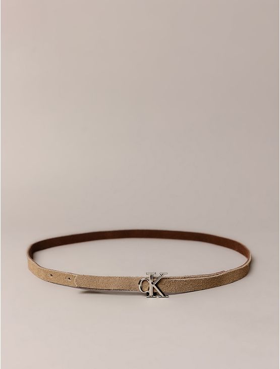 Cinto Fino Calvin Klein Jeans Feminino Double Face Fivela Ck
