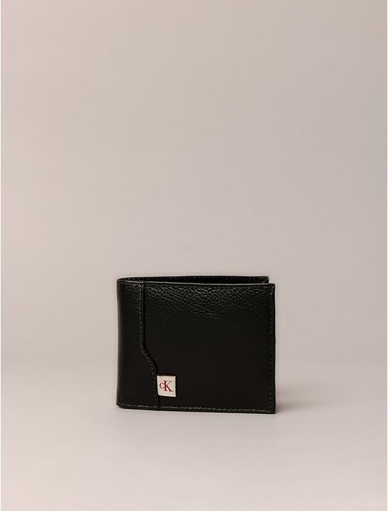 Carteira Calvin Klein Jeans Etiqueta Ck - Preto Carteira Calvin Klein Jeans Etiqueta Ck Preto u