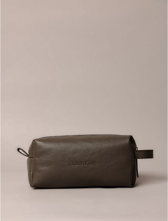 Necessaire Calvin Klein Couro - Chumbo Necessaire Calvin Klein Couro Chumbo u