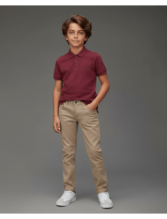 Calça Color Menino Skinny Moletom - Caqui Medio Calça Color Menino Skinny Moletom Caqui Medio 16