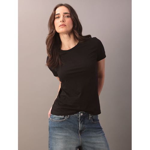 Camiseta Logo Embossed Bordado - Preto