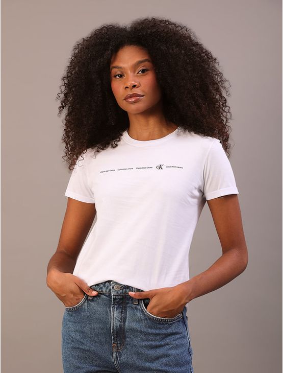 Camiseta Feminina Regular - Branco 2 Camiseta Feminina Regular Branco 2 p