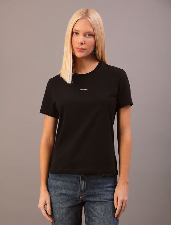 Camiseta Feminina Gola Careca - Preto Camiseta Feminina Gola Careca Preto p