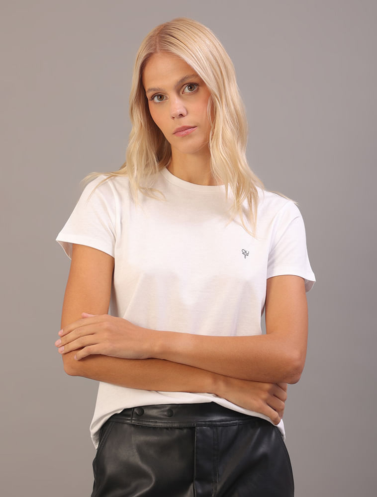 Camiseta Manga Curta Logo Ômega Calvin Klein Jeans - Branco