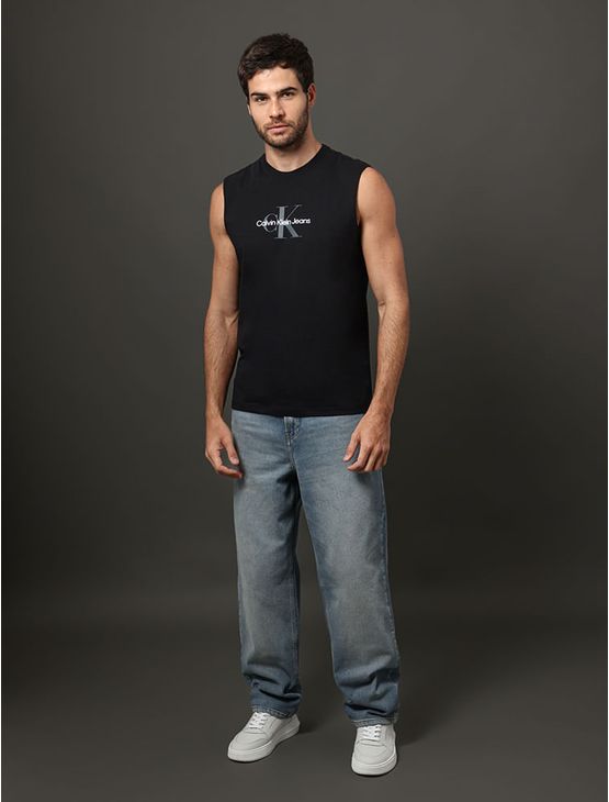 Regata Masculina Logo Re Issue Calvin Klein Jeans - Preto Regata Masculina Logo Re Issue Calvin Klein Jeans Preto Ggg