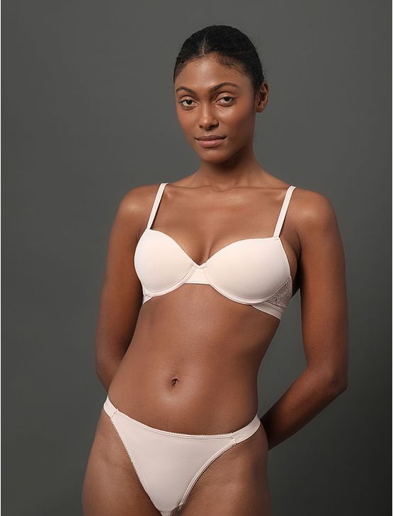 Sutiã Push Up Soft Lace Calvin Klein Underwear - Pessego Sutiã Push Up Soft Lace Calvin Klein Underwear Pessego 34c