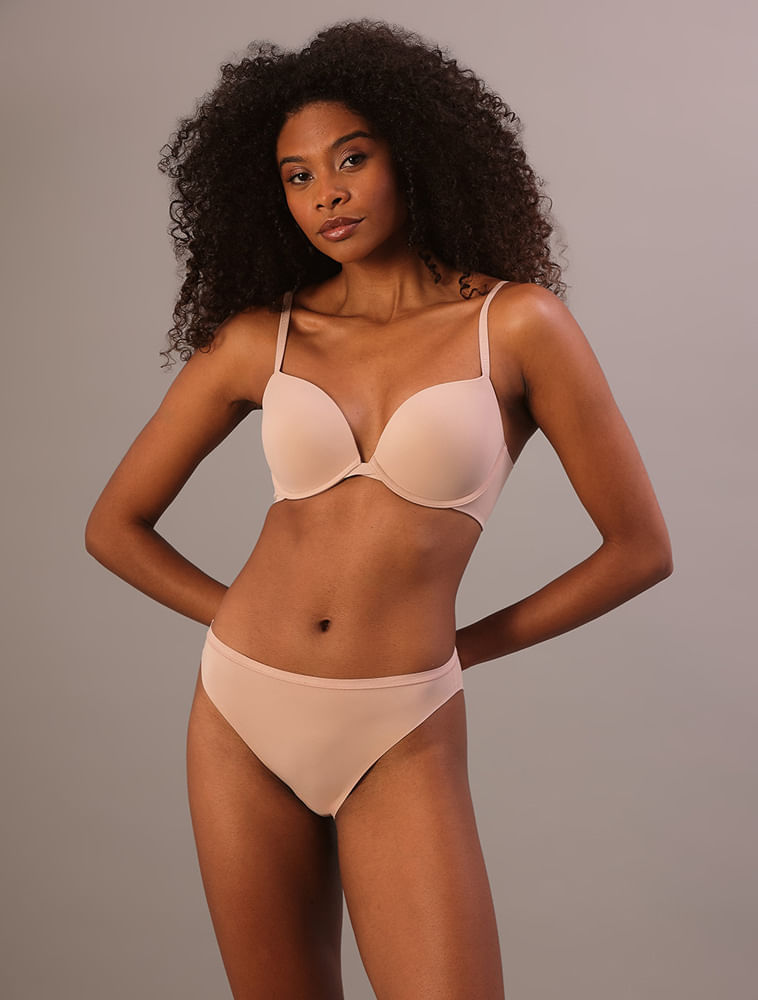 Sutiã Push Up Plunge - Skin Médio
