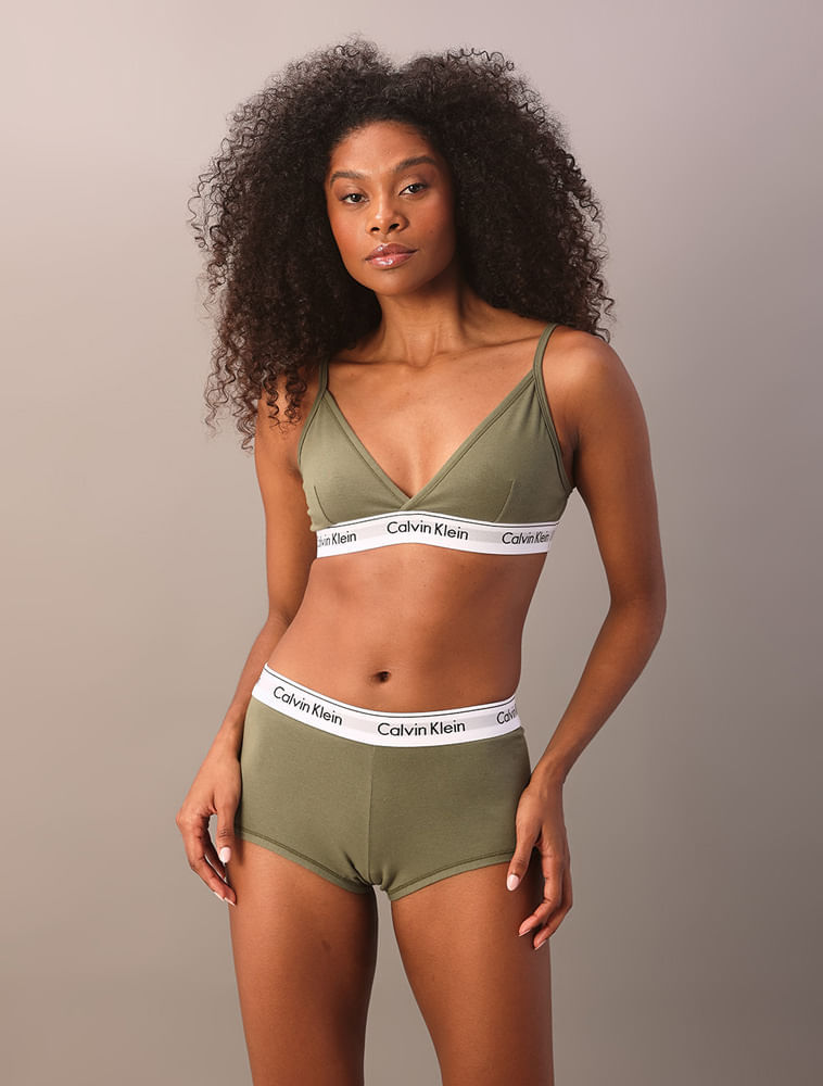 Calcinha Boyshort Modern Cotton - Militar