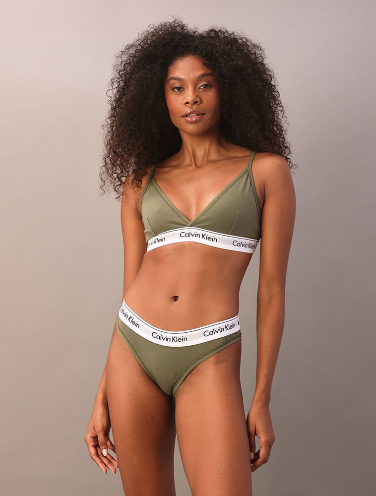 Top Triangulo Modern Cotton - Militar