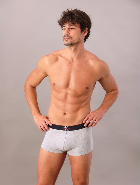 Cueca Boxer Cotton Monogram Calvin Klein Underwear - Marinho Cueca Boxer Cotton Monogram Calvin Klein Underwear Marinho Gg