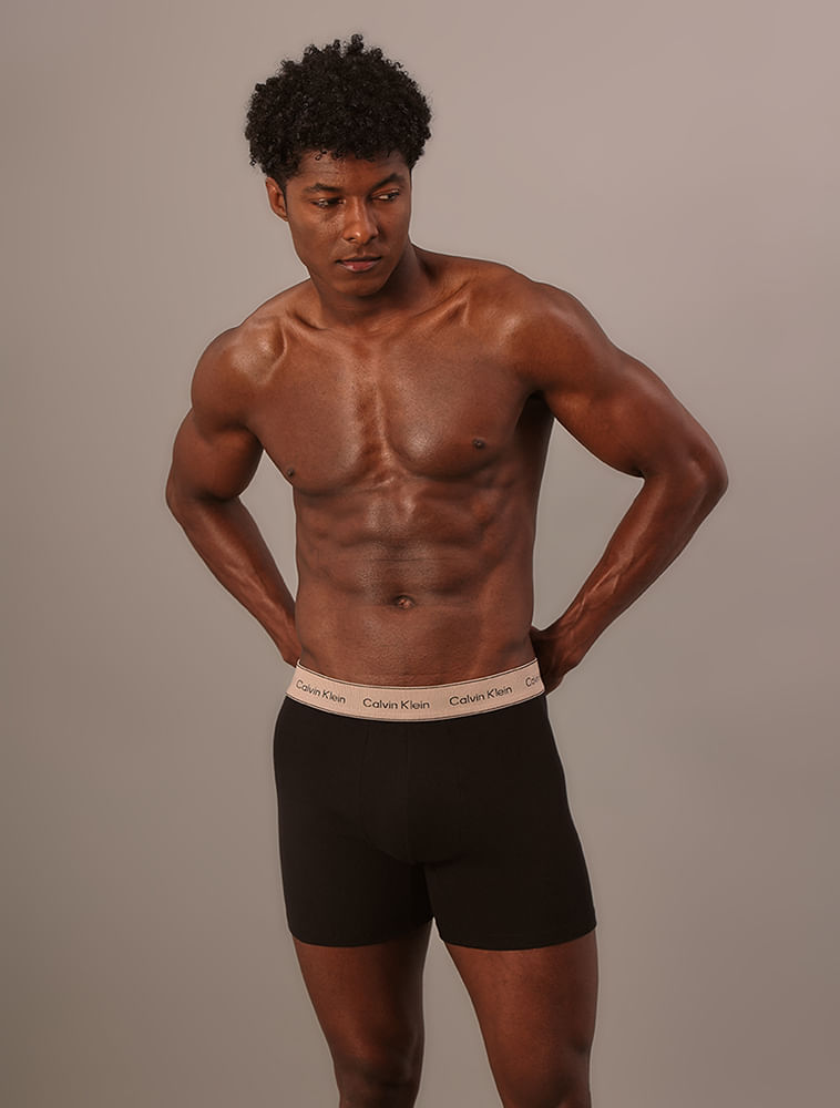Cueca Boxer Heritage Cotton - Preto