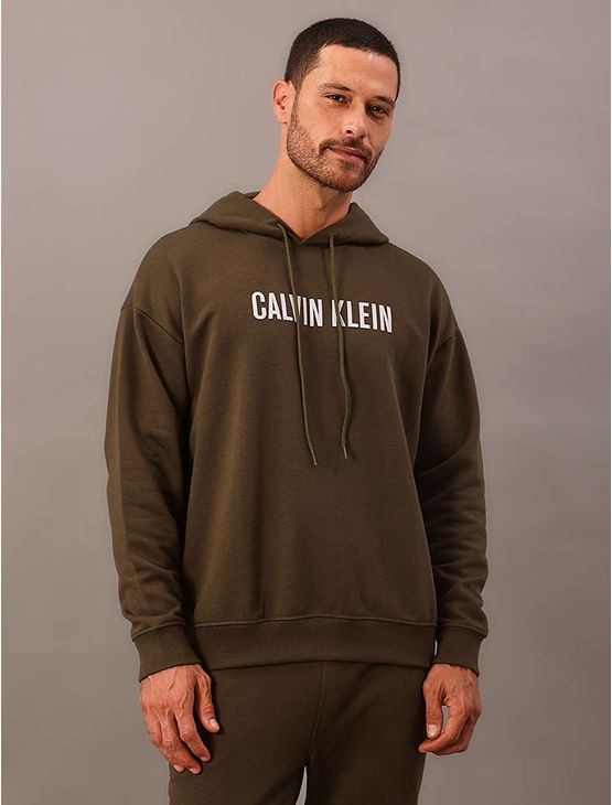 Blusão Masculino Capuz Intense Power - Militar Blusão Masculino Capuz Intense Power Militar m