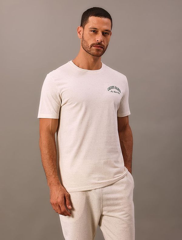 Camiseta Masculino Meia Malha Linho Heritage - Off White Camiseta Masculino Meia Malha Linho Heritage Off White Gg