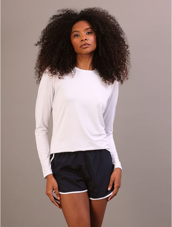Camiseta Manga Longa Swimwear Feminino Uv - Branco Camiseta Manga Longa Swimwear Feminino Uv Branco p