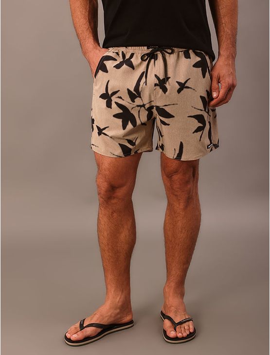 Shorts D'Água Masculino Folhagens Mescla - Caqui Medio Shorts D'Água Masculino Folhagens Mescla Caqui Medio Ggg