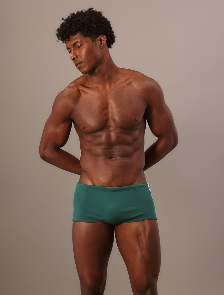 Sunga Trunk Masculino Faixa Bicolor - Verde Médio