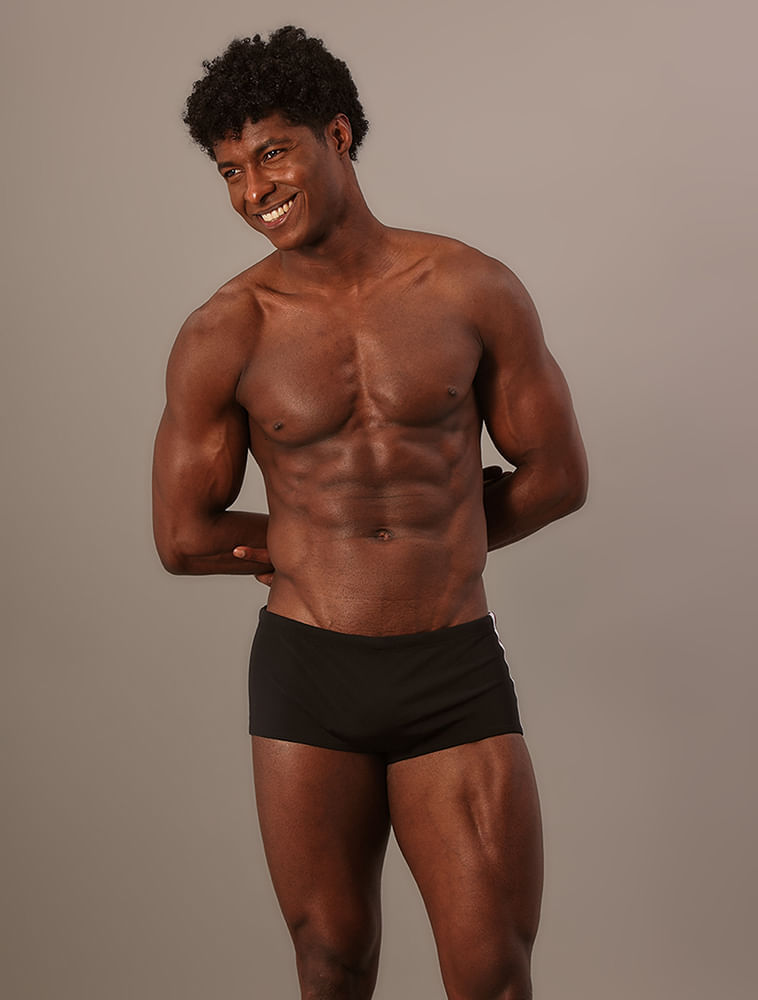 Sunga Trunk Masculino Faixa Bicolor - Preto