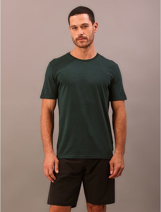 Camiseta Manga Curta Swimwear Masculino Logo Costas - Verde Médio Camiseta Manga Curta Swimwear Masculino Logo Costas Verde Médio Gg