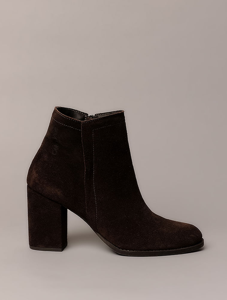 Bota Calvin Klein Feminina Salto - Cafe