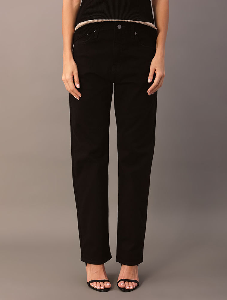 Calça Color Feminina Straight 5 Pockets - Preto
