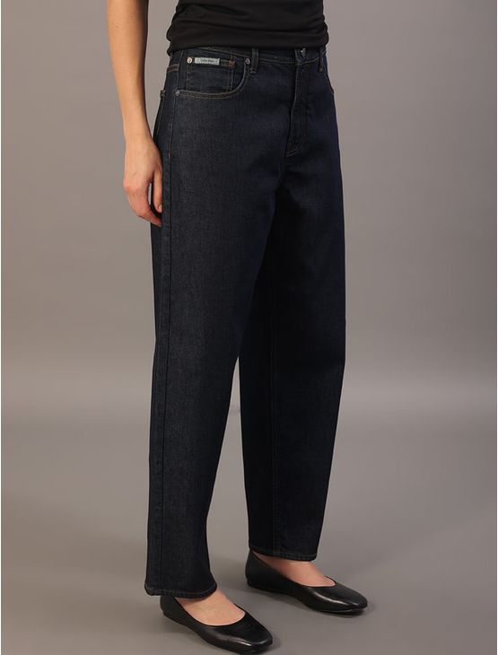 Calça Jeans Barrel Feminina 5 Pockets - Marinho Calça Jeans Barrel Feminina 5 Pockets Marinho 40