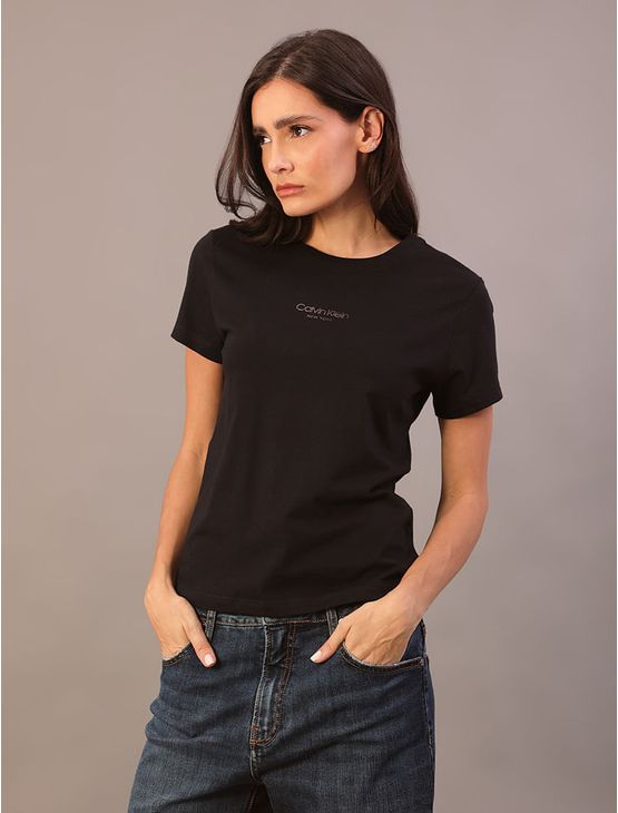 Camiseta Calvin Klein Feminina Logo Foil
