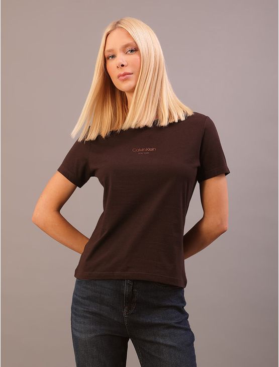 Camiseta Calvin Klein Feminina Logo Foil