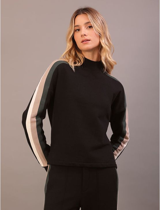 Moletom Calvin Klein Feminino Com Retilínea Contrastante Logo - Preto Moletom Calvin Klein Feminino Com Retilínea Contrastante Logo Preto g